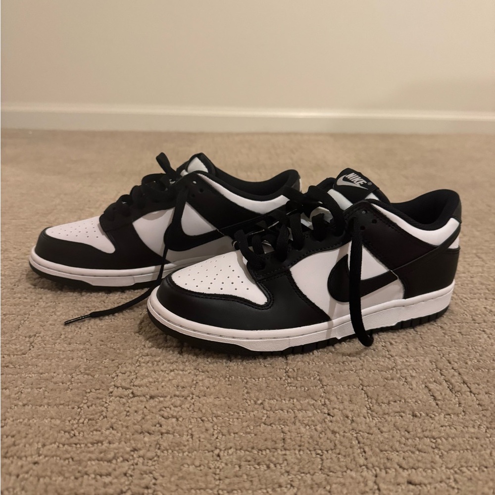 Nike Black and White Dunk Low Sneakers